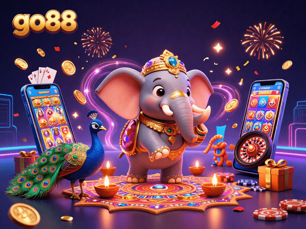 Spin the reels and celebrate with go88 as vibrant 3D casino elements come alive!