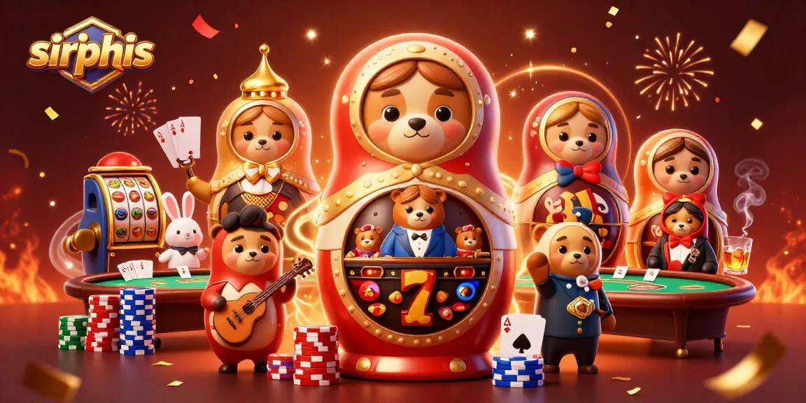 Experience thrilling gameplay at sirphis with vibrant slot machines and engaging casino characters.