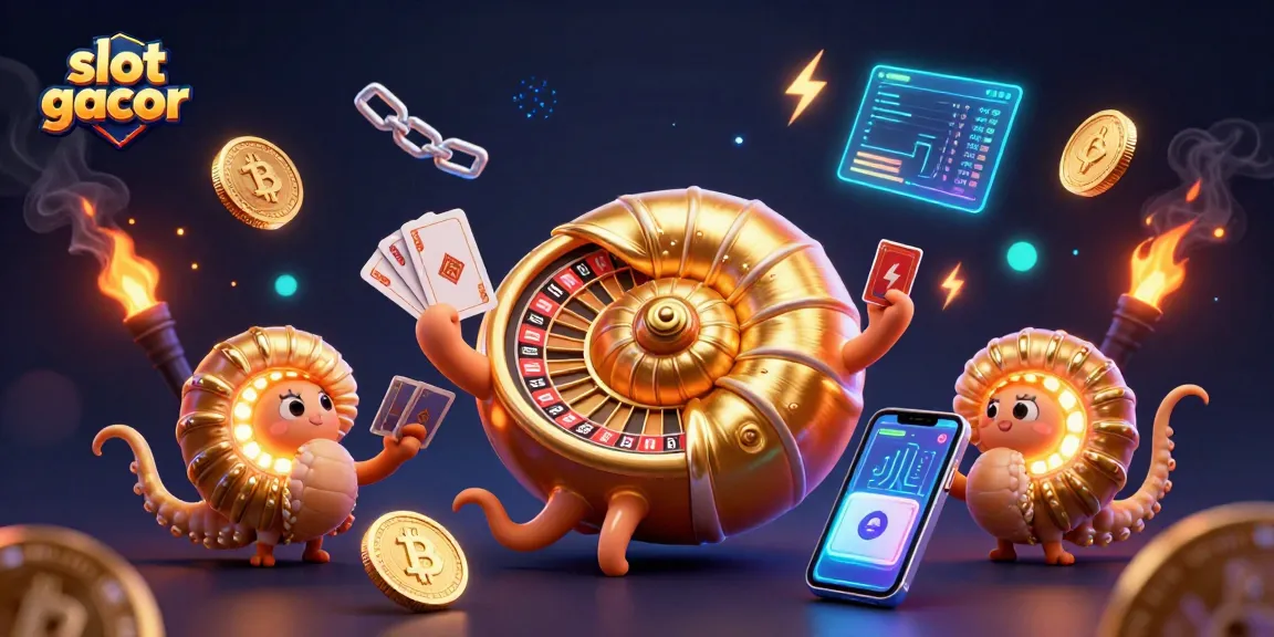 Putaran slot gacor untuk menang besar dengan nautilus raksasa dan energi digital yang memukau.