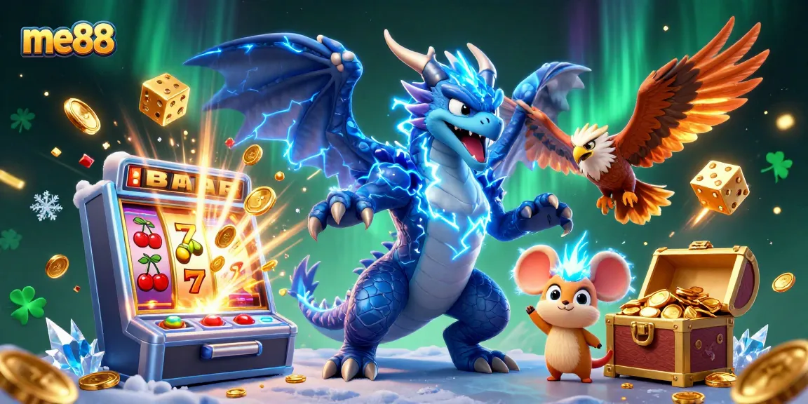 Engage with me88’s thrilling games as electric characters bring casino excitement to life.
