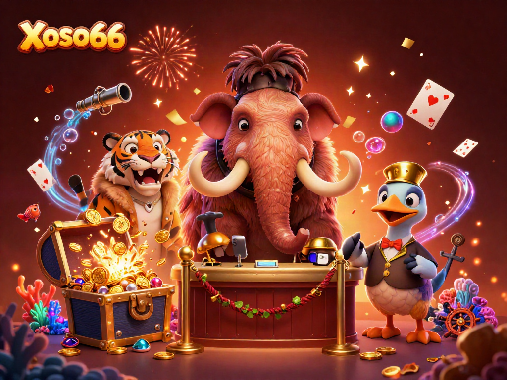 Xoso66 offers thrilling excitement at the casino door with a woolly mammoth bouncer and saber-tooth tiger VIP.
