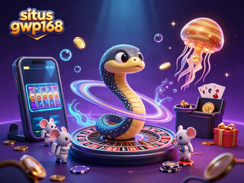 Permainan slot di situs gwp168 dengan karakter lucu dan elemen kasino yang menarik.
