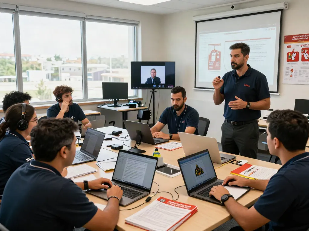 CFPS Certification Saudi Arabia training session with engaged learners in a modern classroom.