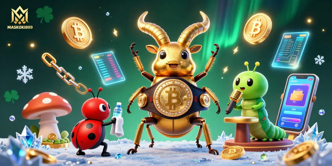 Engage in thrilling gaming experiences with MASKOKI889 featuring vibrant 3D characters and casino elements.