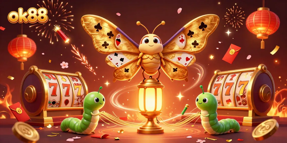 Engage in exciting gambling with ok88's vibrant casino scenes and golden elements