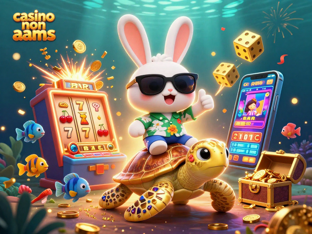 Vivi l'emozione nei casino non AAMS con il simpatico coniglio fortunato e la tartaruga dorata!