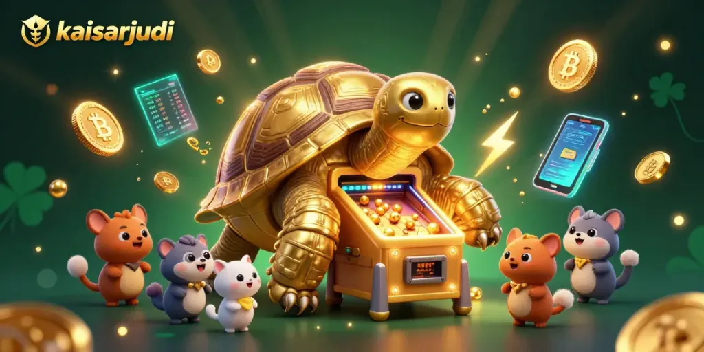 Engage with kaisarjudi's vibrant gaming world depicted in a dynamic 3D illustration.