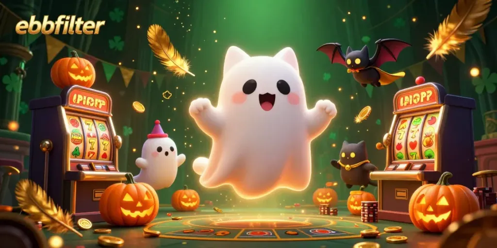 Engage in thrilling slots action with ebbfilter as a ghost cat and bat companion promote winning fun.
