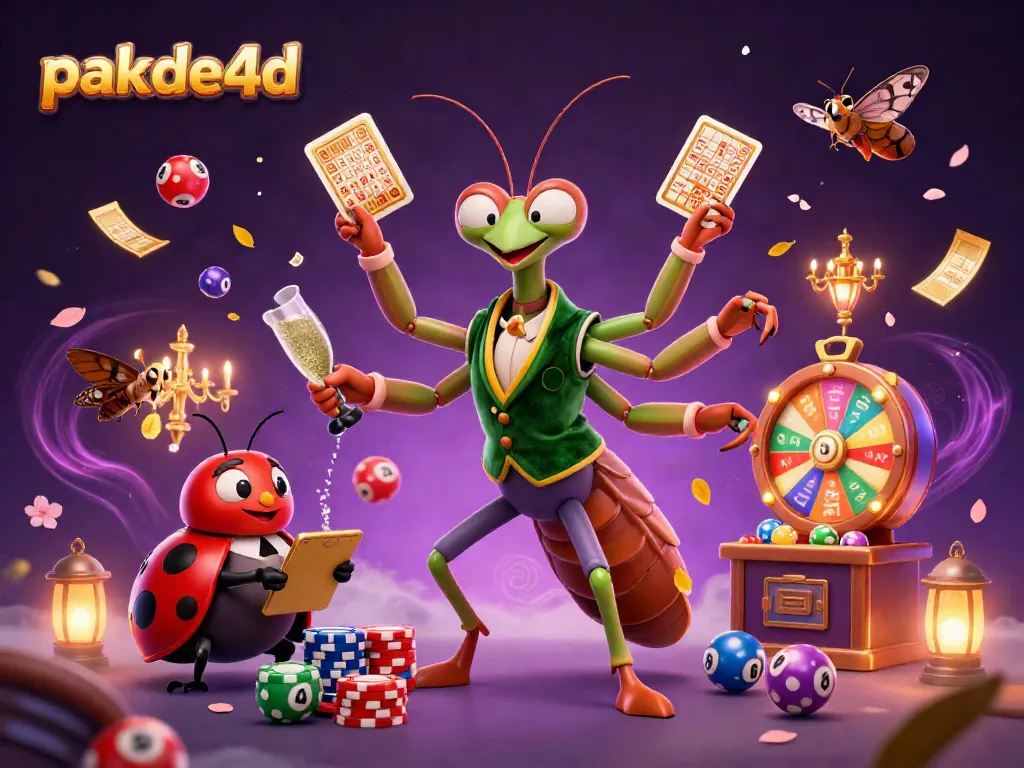 Experience thrilling gameplay with pakde4d as vibrant lottery elements and engaging cartoon characters create excitement.