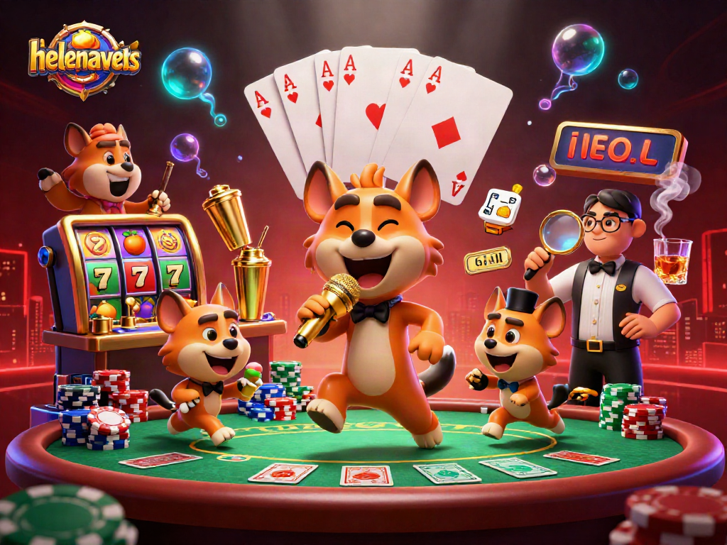 Join the fun with helenavets as lively hyenas entertain in a vibrant casino scene.