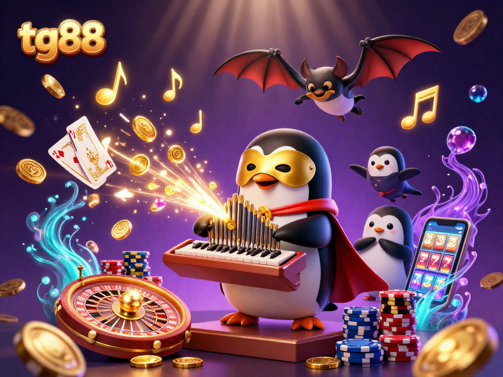 Engage with tg88's vibrant gaming experience featuring dynamic characters and casino elements.