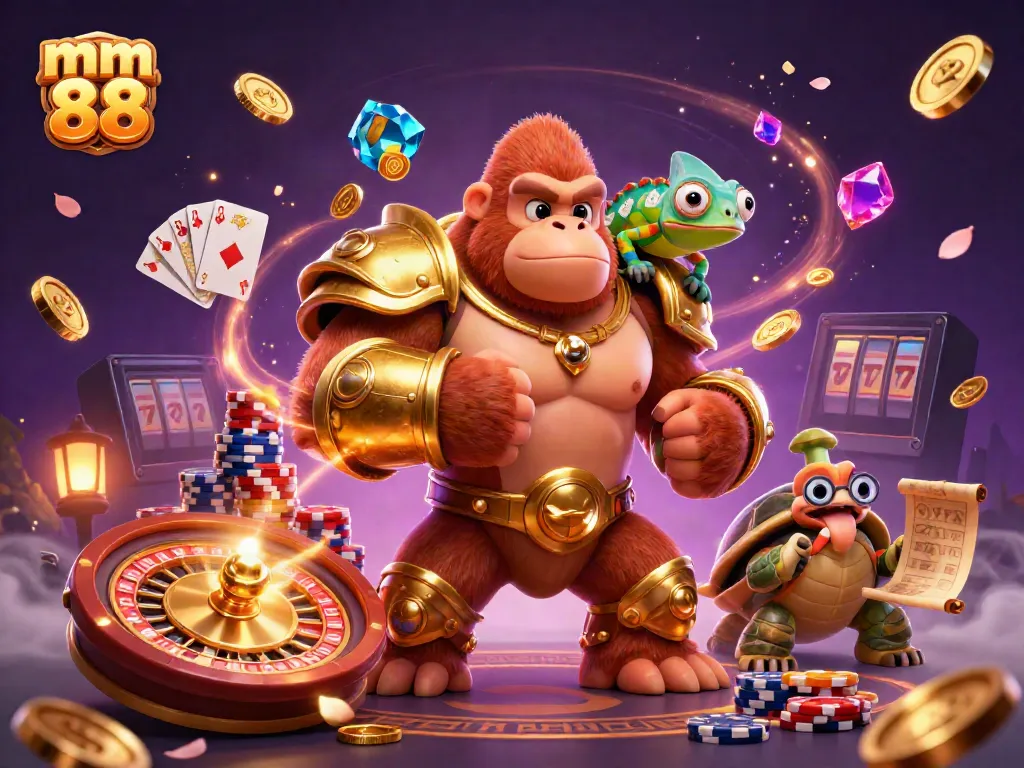 Experience gaming excitement with mm 88 featuring vibrant characters and dynamic casino elements.