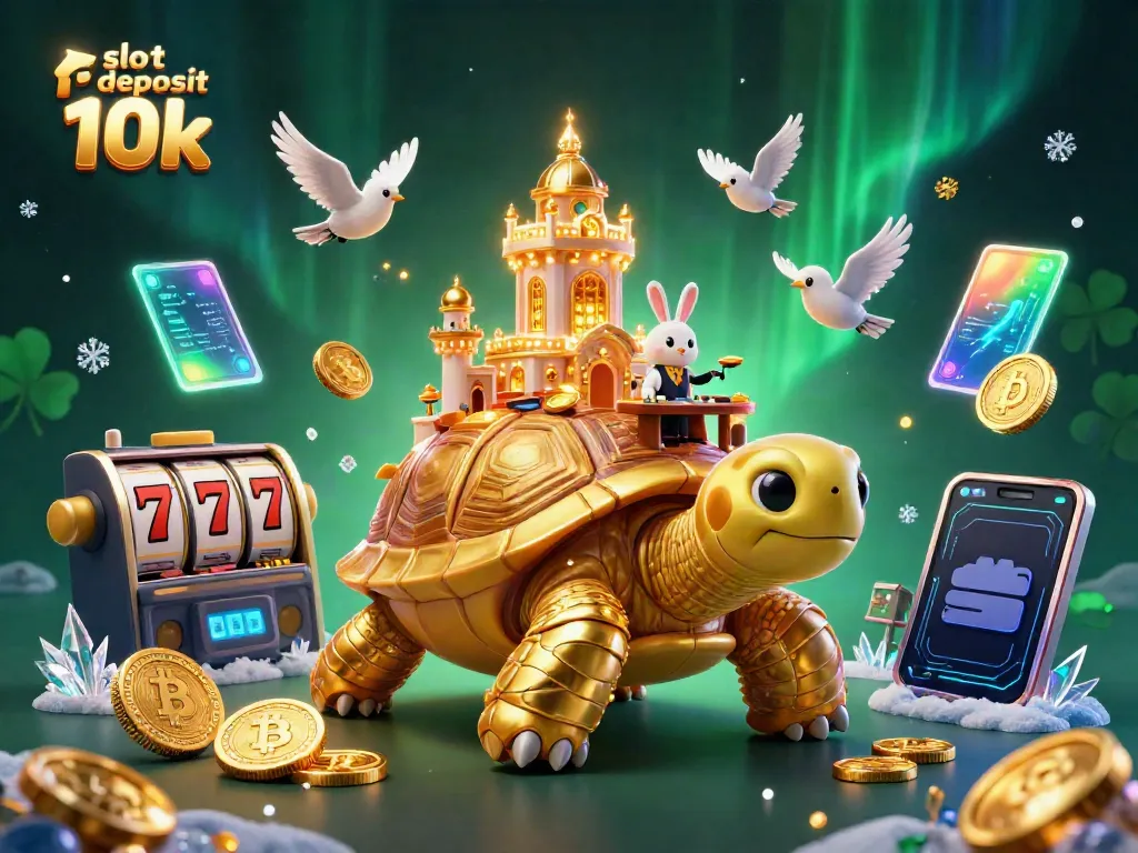 Experience winning excitement with slot deposit 10k, featuring vibrant 3D casino elements.