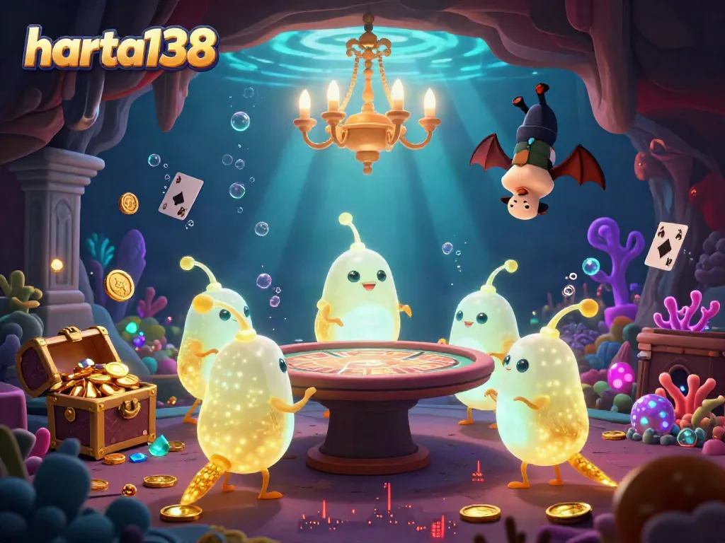 Menang di slot harta138 dengan cahaya glowworms dan dealer kelelawar di kasino gua.