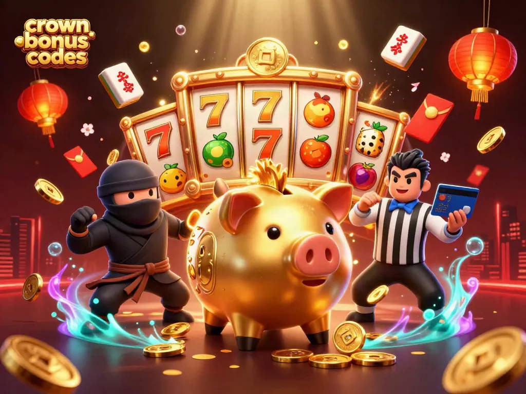 Experience thrilling action with crown coins bonus codes amidst 3D characters and gaming elements.