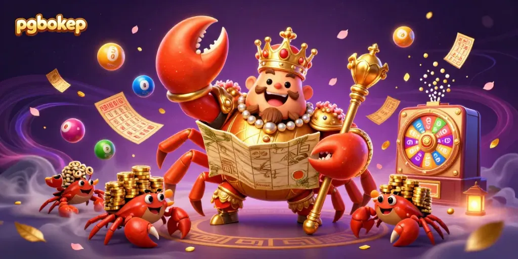 Experience thrilling luck with pgbokep's vibrant casino fun in a whimsical 3D cartoon illustration.