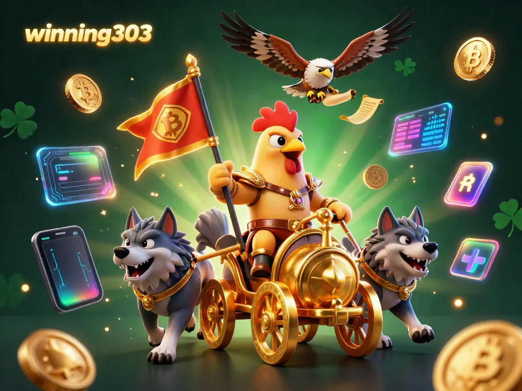 Engage with the thrilling world of winning303 as a rooster warlord leads the charge in a vibrant casino adventure.