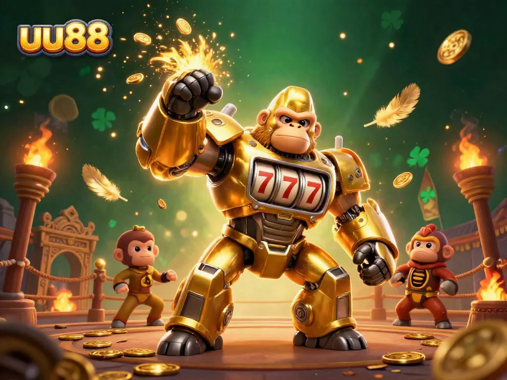 Experience thrilling casino games at uu88 with an explosive 3D gorilla mech and dazzling visuals.