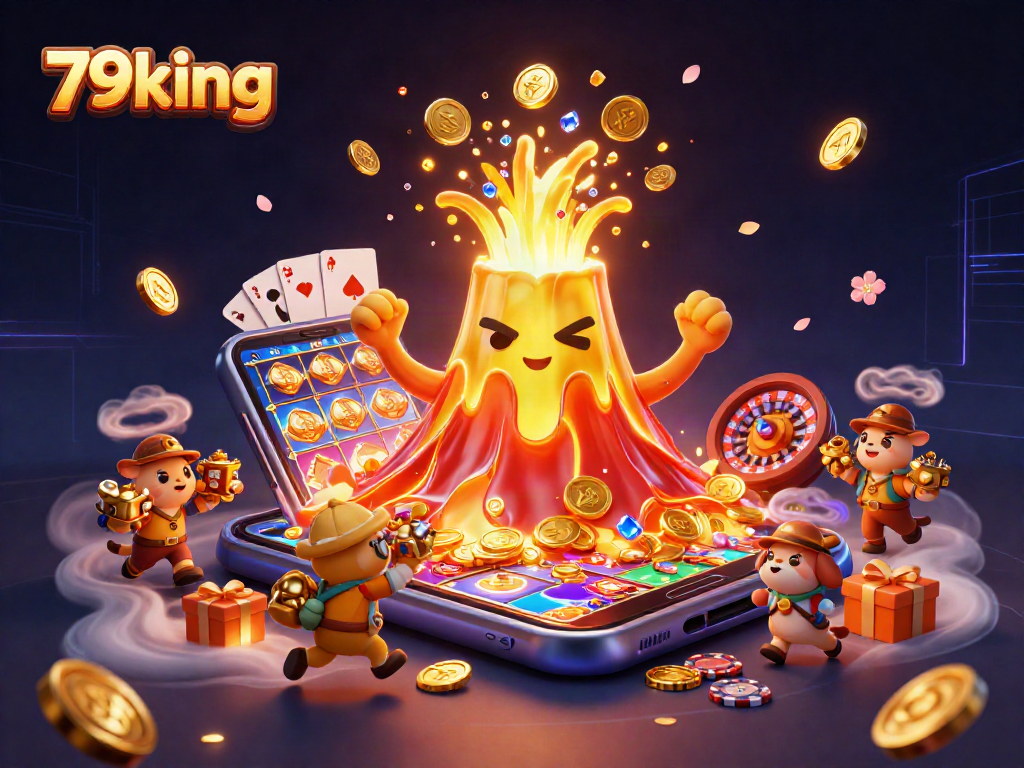 Experience thrilling wins at 79king with a vibrant casino scene of treasure and excitement.