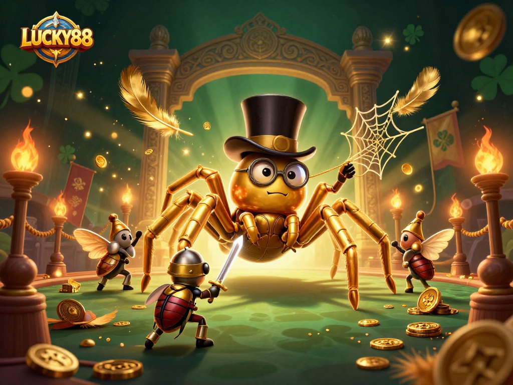 Experience excitement at LUCKY88 with thrilling games and vibrant visuals in this illusionary casino scene.