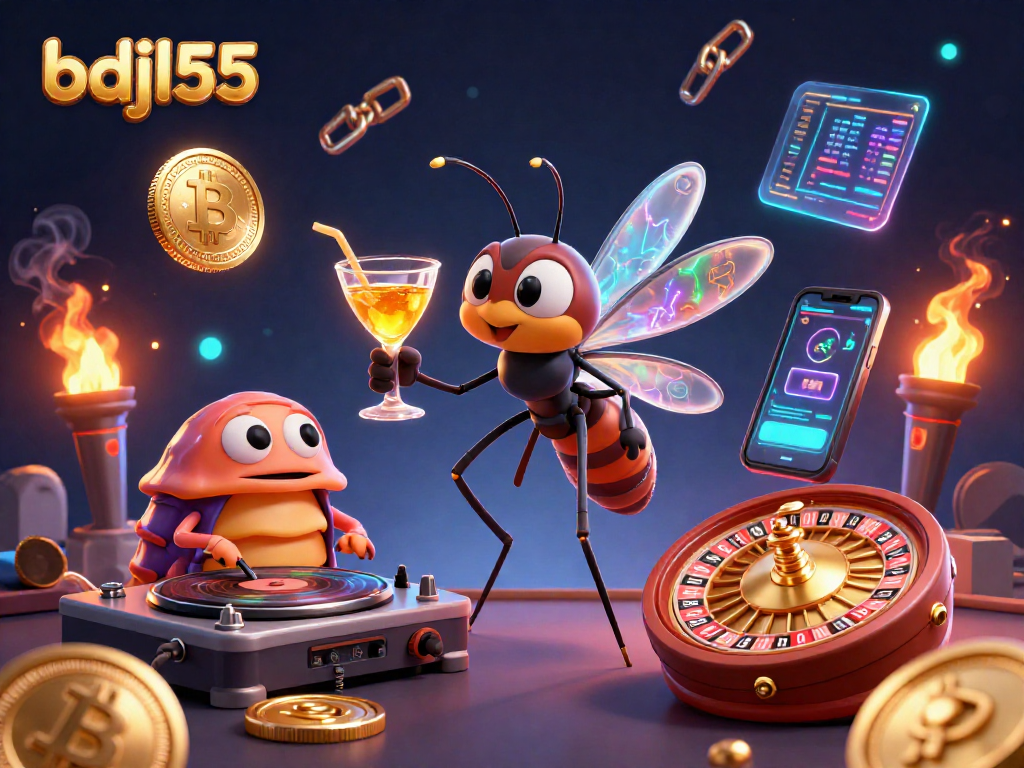 Experience bdjl55's animated world with a frozen mosquito mascot and trilobite DJ for dynamic gaming fun.