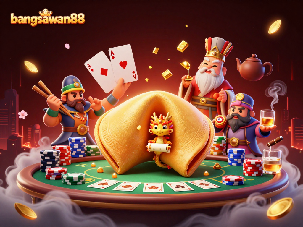 Experience thrilling poker action with bangsawan88 featuring a dynamic 3D scene of fortune and strategy.