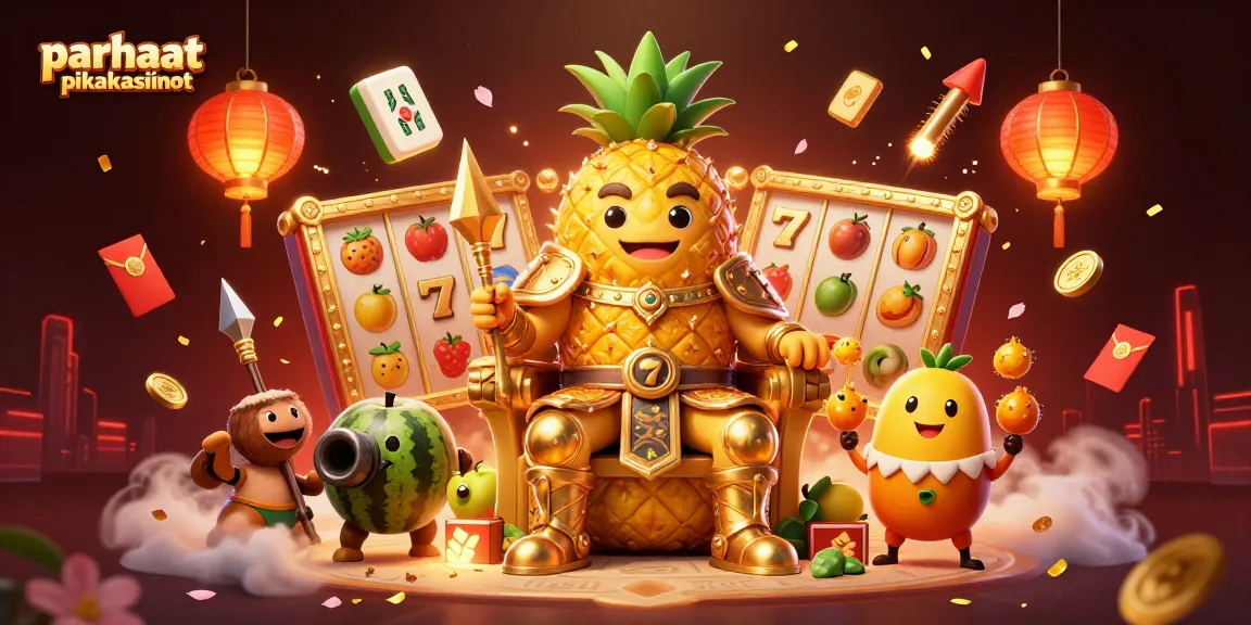 Engage with parhaat pikakasinot through a vibrant scene filled with casino-themed characters and elements.