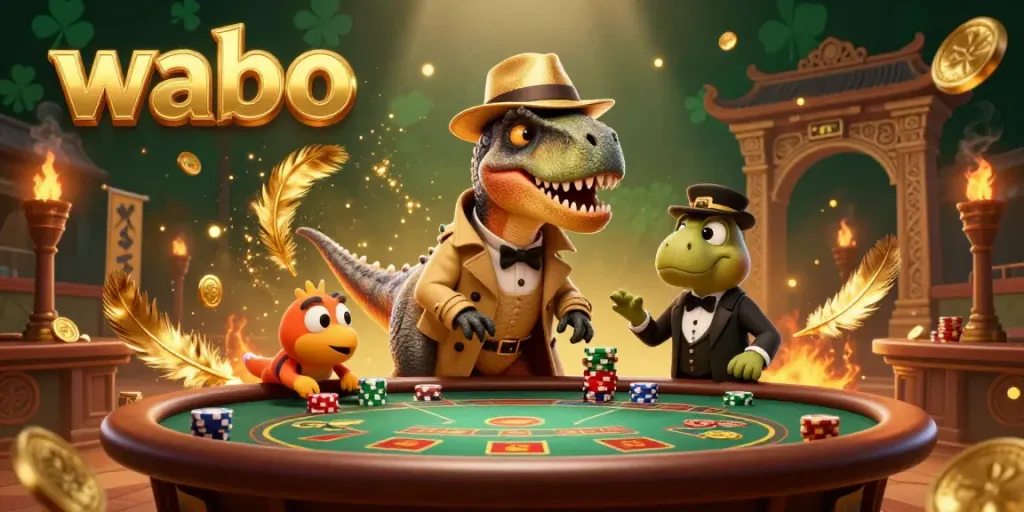 Experience wabo excitement with velociraptor and friends at a dynamic blackjack table.