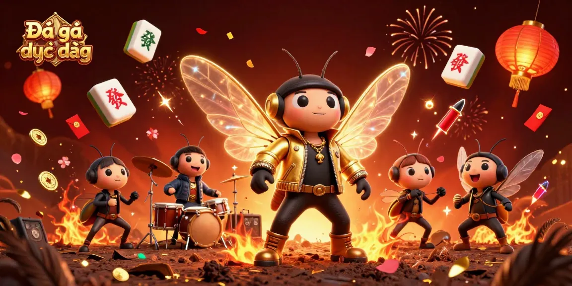 Watch Đá gà trực tiếp action unfold with vibrant characters and dynamic celebration elements.
