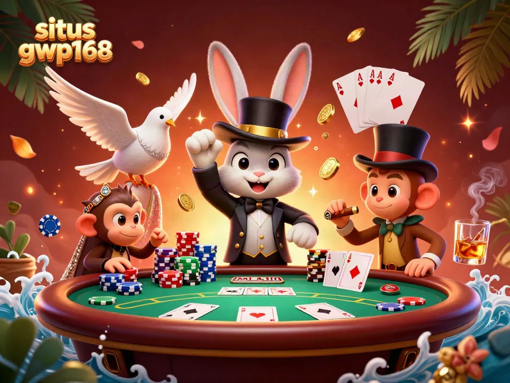 Menangkan hadiah dengan situs gwp168, ilustrasi 3D kasino yang memikat dan menakjubkan.
