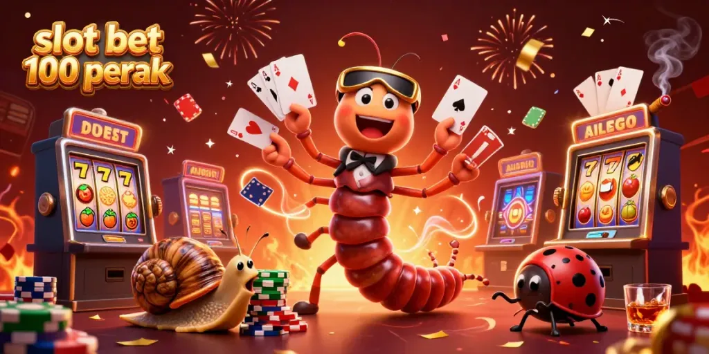 Experience the excitement of slot bet 100 perak with our dynamic casino illustration showcasing vibrant, interactive game elements.