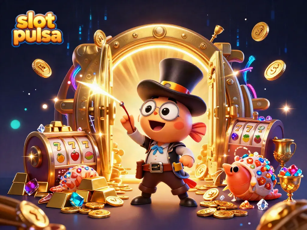 Attract golden coins with slot pulsa adventures in a dazzling underwater scene.