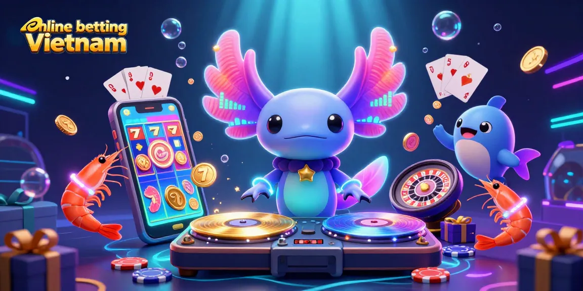 Experience online betting Vietnam with vibrant, engaging 3D casino scene featuring dynamic characters and gaming elements.
