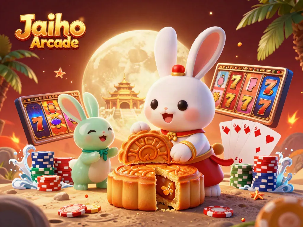 Experience Jaiho Arcade's thrilling atmosphere with vibrant slot elements and captivating characters.
