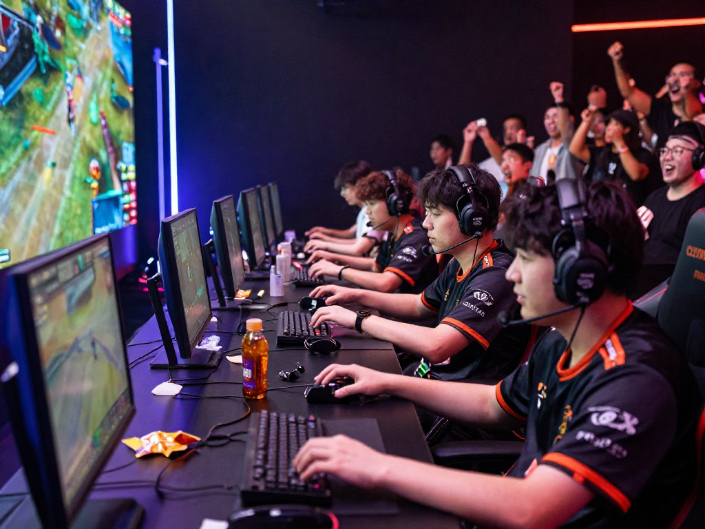 Exciting gaming competition at mpocash.blog showcasing players in action with vibrant arena lights