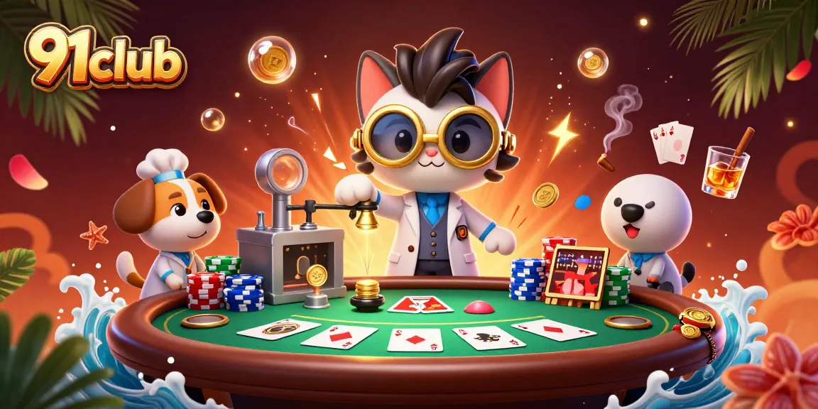 Engage with the 91club's thrilling poker scene featuring dynamic gameplay and vibrant casino elements.