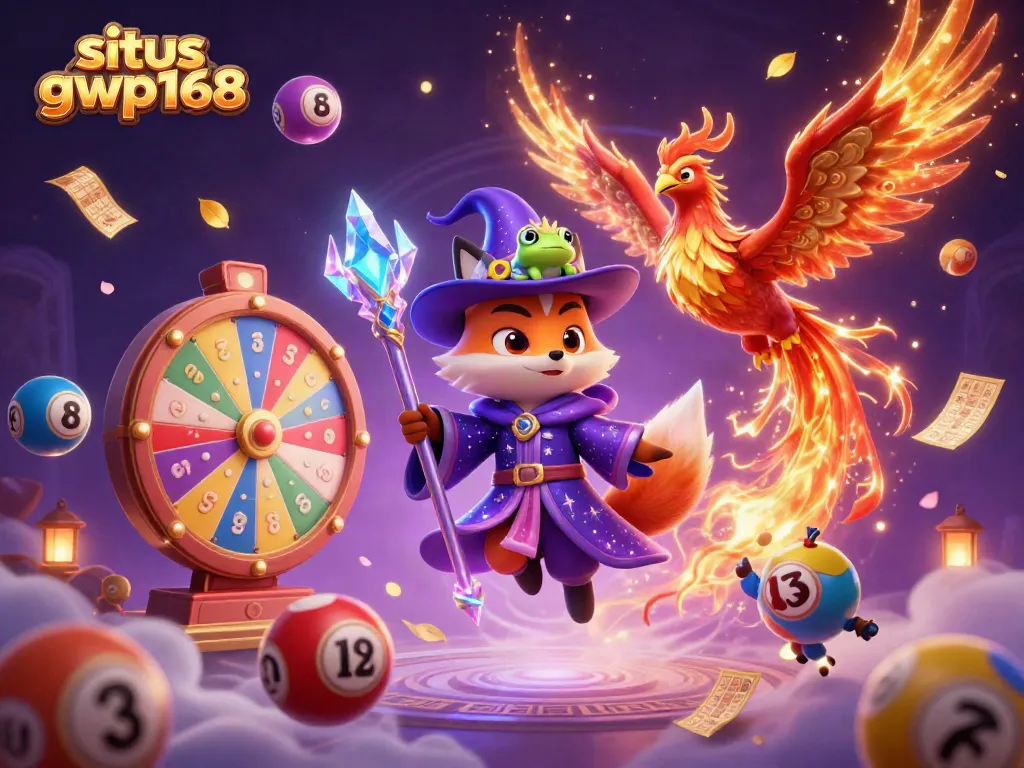 Menangkan jackpot dengan situs gwp168, ilustrasi kasino 3D penuh warna dan detail.