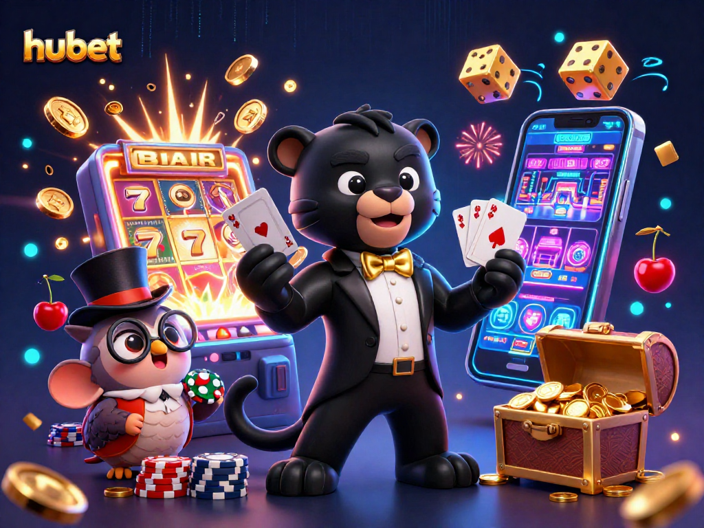 Engage in thrilling games at hubet with a panther dealer, owl poker companion, and lucky mouse.