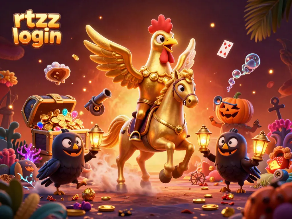 Experience thrilling gameplay with the vibrant rtzz login scene featuring unique characters and casino elements.