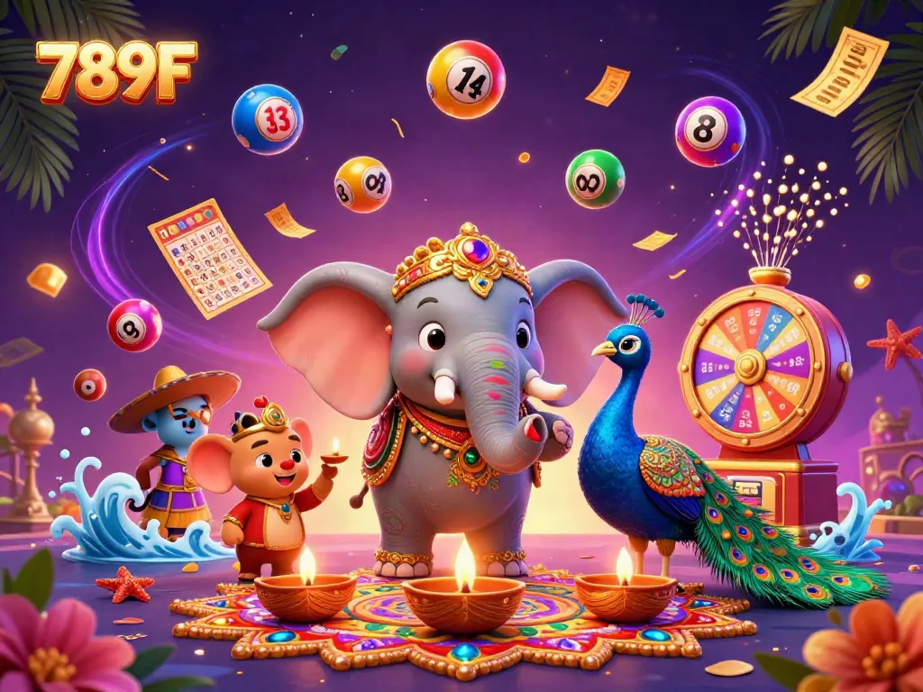 Experience exciting gameplay with 789F in this vibrant and colorful digital illustration.