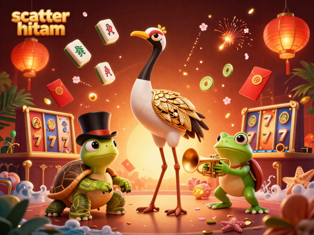 Engage with scatter hitam in a vibrant casino scene filled with dynamic gaming elements.