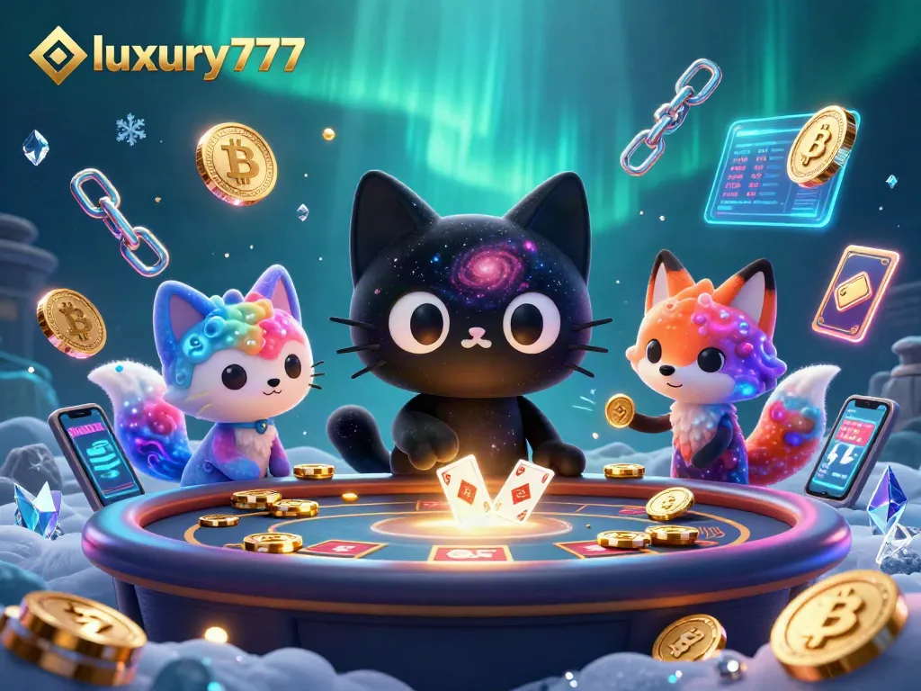 Experience the thrilling luxury777 casino scene with captivating cosmic characters and dazzling elements.