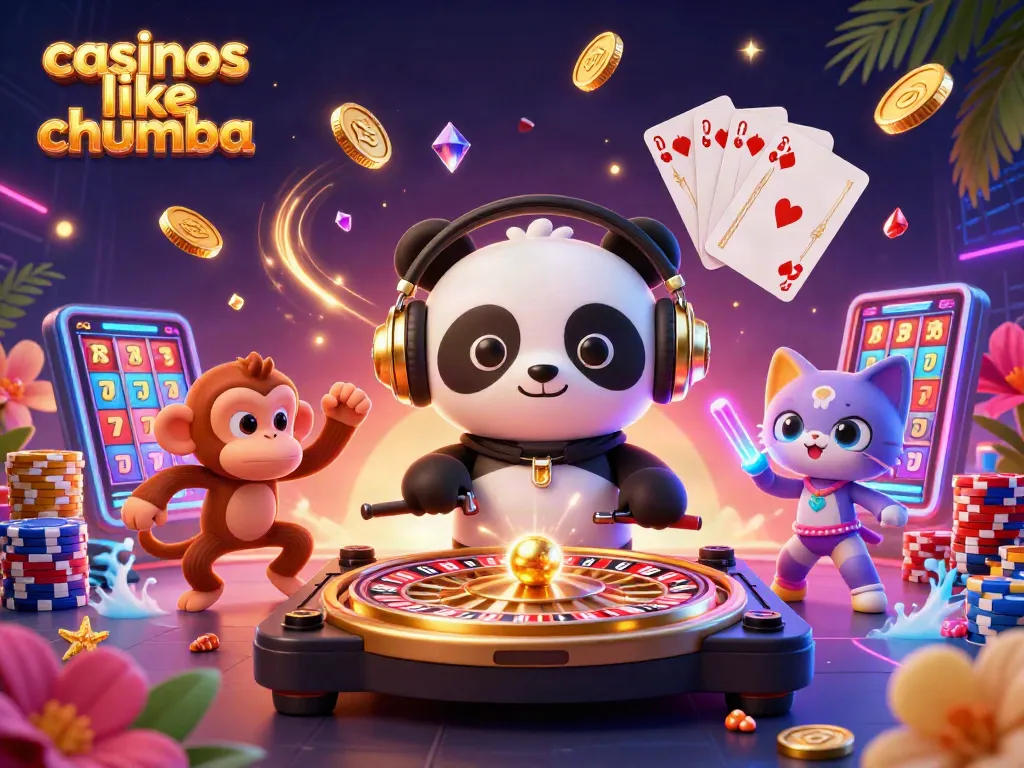 Experience casinos like chumba with DJ Panda, coins, and vibrant gaming energy!