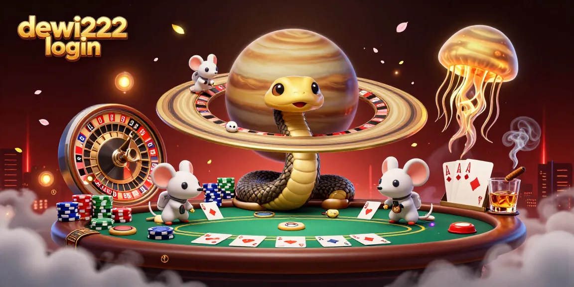 Bet on winning spins with a thrilling visual featuring dewi222 login in a vibrant cosmic casino scene.
