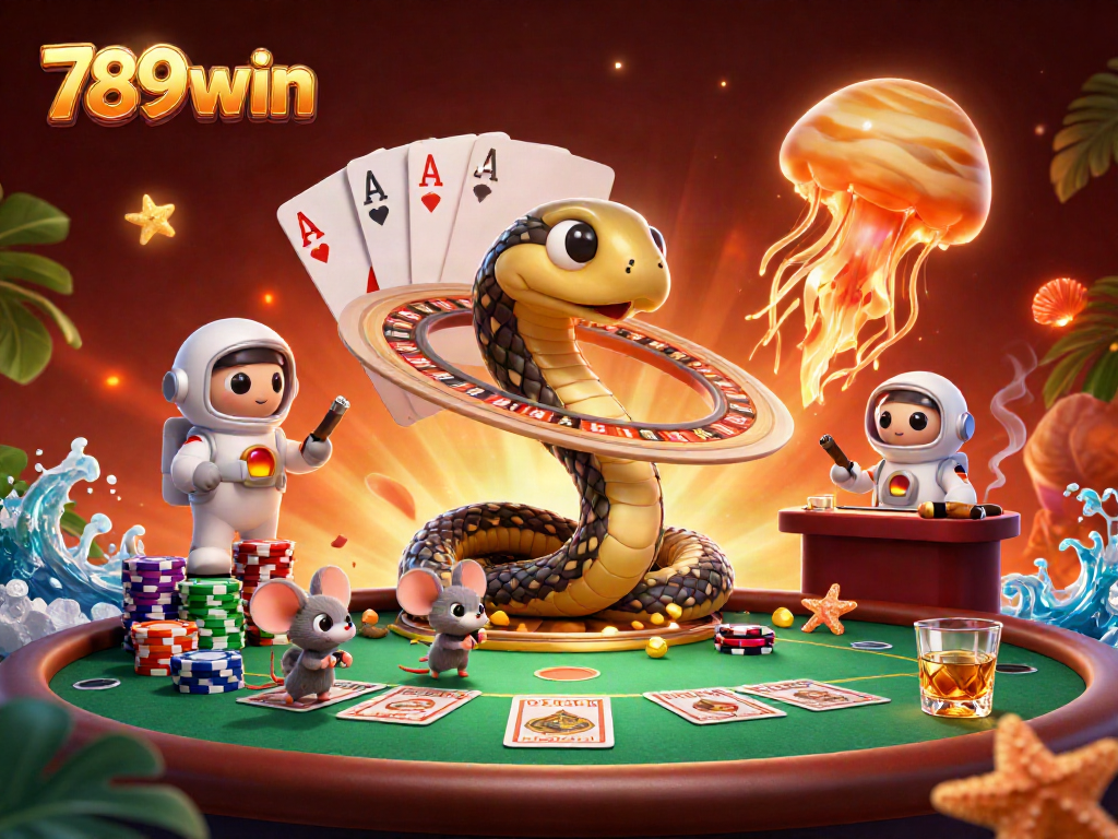 Bet on cosmic roulette at 789win with astronauts and a jellyfish dealer.