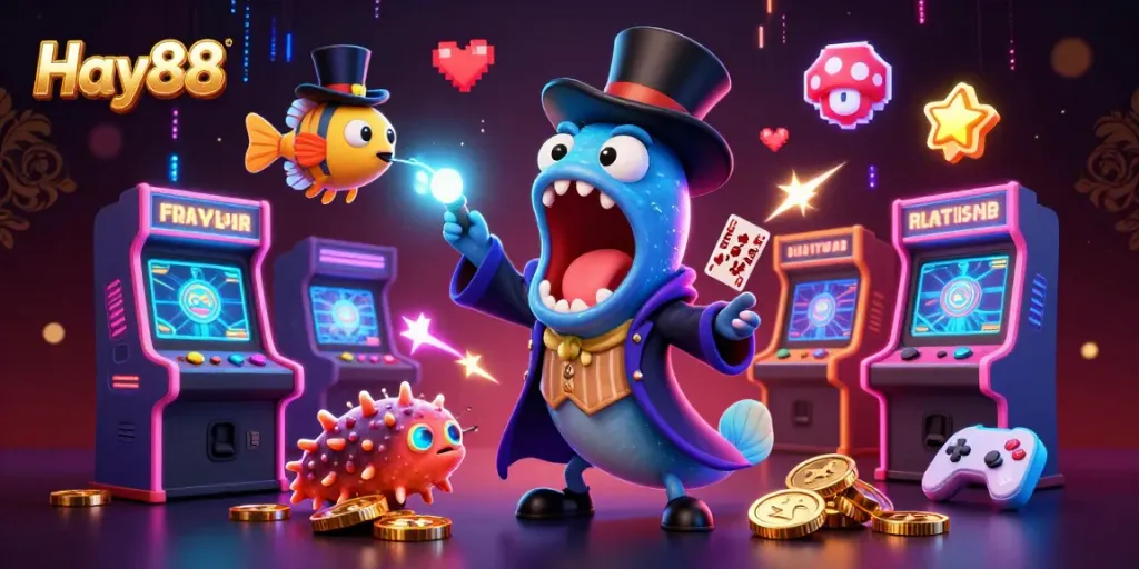 Engage with thrilling games at Hay88, experiencing vibrant casino excitement under the sea.