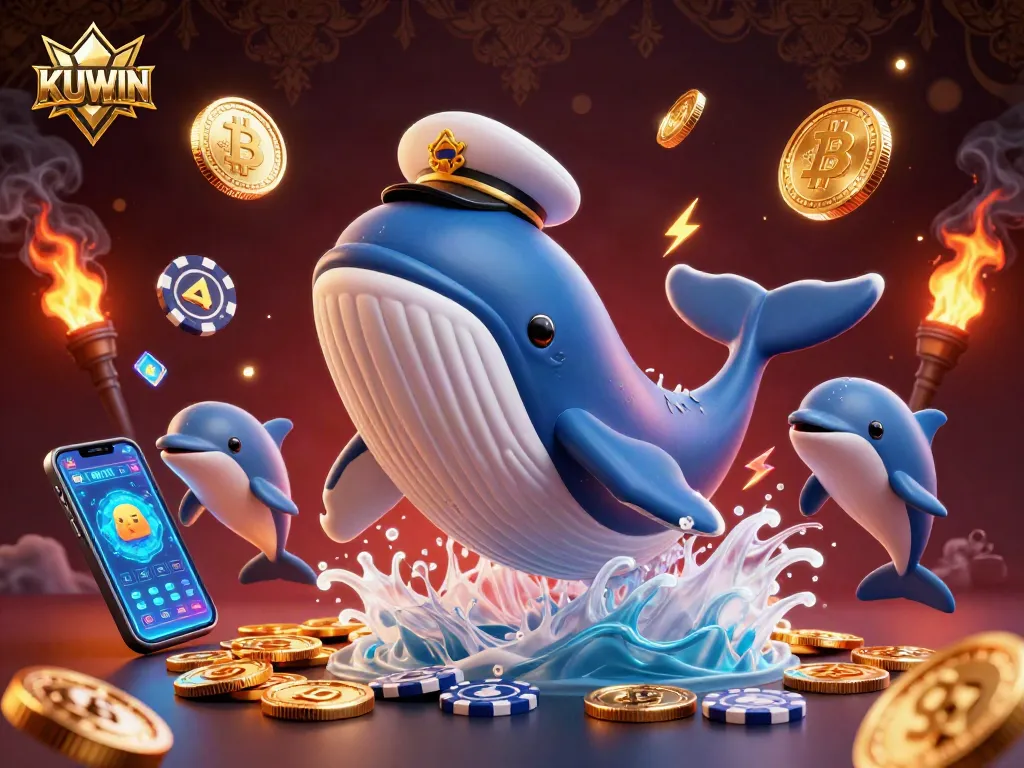 KUWIN players engaging with thrilling 3D casino gaming featuring animated characters and cryptocurrency elements.