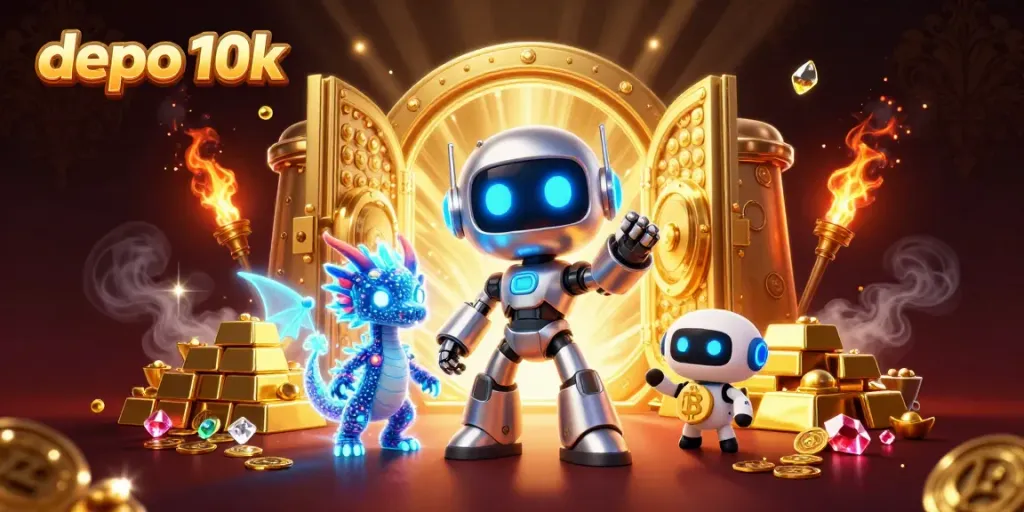 Menangkan slot depo 10k dengan karakter robot canggih dan elemen estetika kasino yang mewah.