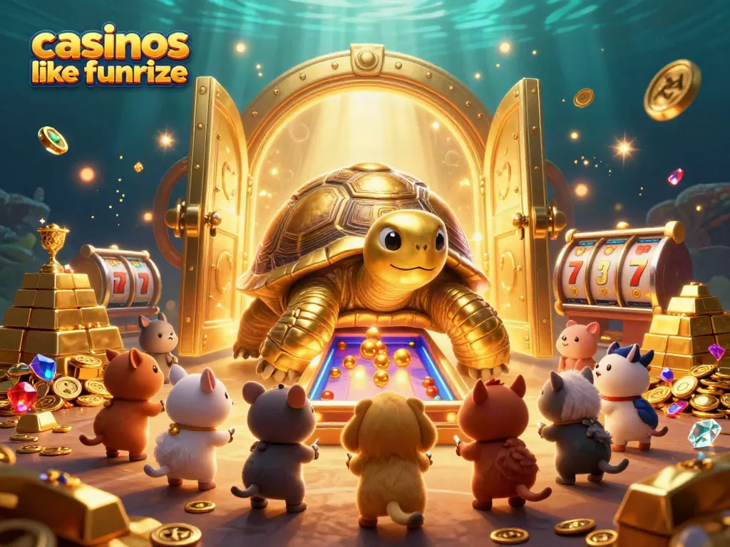 Experience casinos like funrize with a bustling scene of players engaging in exciting jackpot games.