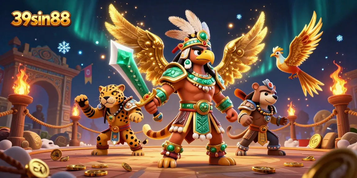 Experience the thrill with 39sin88's vibrant 3D casino warriors and dynamic game elements.